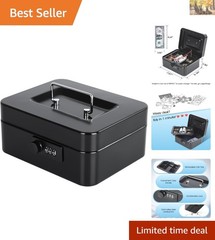 Efficient Cash Box with Removable Money Tray – Perfect for Family & Business