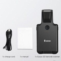 Eyoyo 1D 2D Back Clip Bluetooth Barcode Scanner Work with IPhone Code Reader