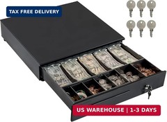 Volcora Cash Register Drawer for Point of Sale (POS) System, 5 Bill/7 Coin, 16″