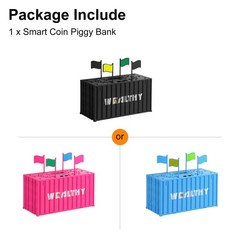 Smart Coin Piggy Bank– Container Shaped Money Bank w/ LCD Automatic Coin Counter