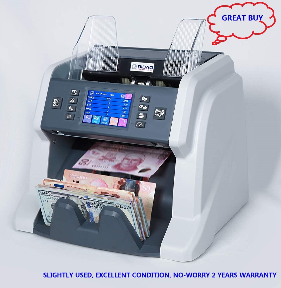 Ribao BC-55 Mixed Denomination Bill Counter Value Counter (slightly used)