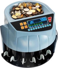 Coin Counter Machine, Coin Sorter Machine, 1¢, 5¢, 10¢, 25¢, 50¢ and Dollar, 25