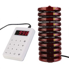 Retekess TD158 Restaurant Wireless Paging Queuing Calling System 10 Coaster Bar