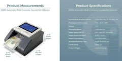 AccuBANKER D585 7-Point Multi Currency Counterfeit Bill Detector USD EUR GBP, CE