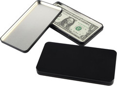 4 PCS Black Metal Cash Box Money Saving Organizer for Cash Single Row Currency T