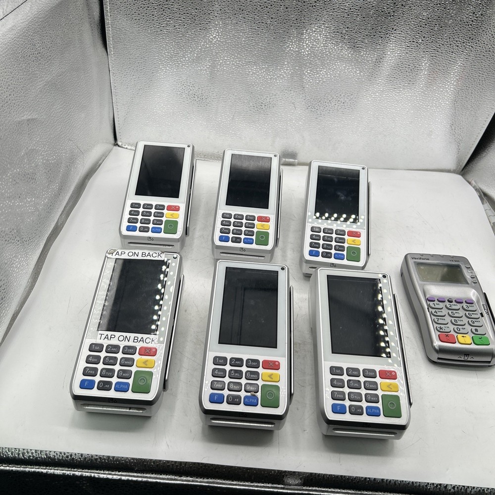 Set of 7 PAX A80 Countertop Smart Credit Card Terminal & VX805 don’t power up