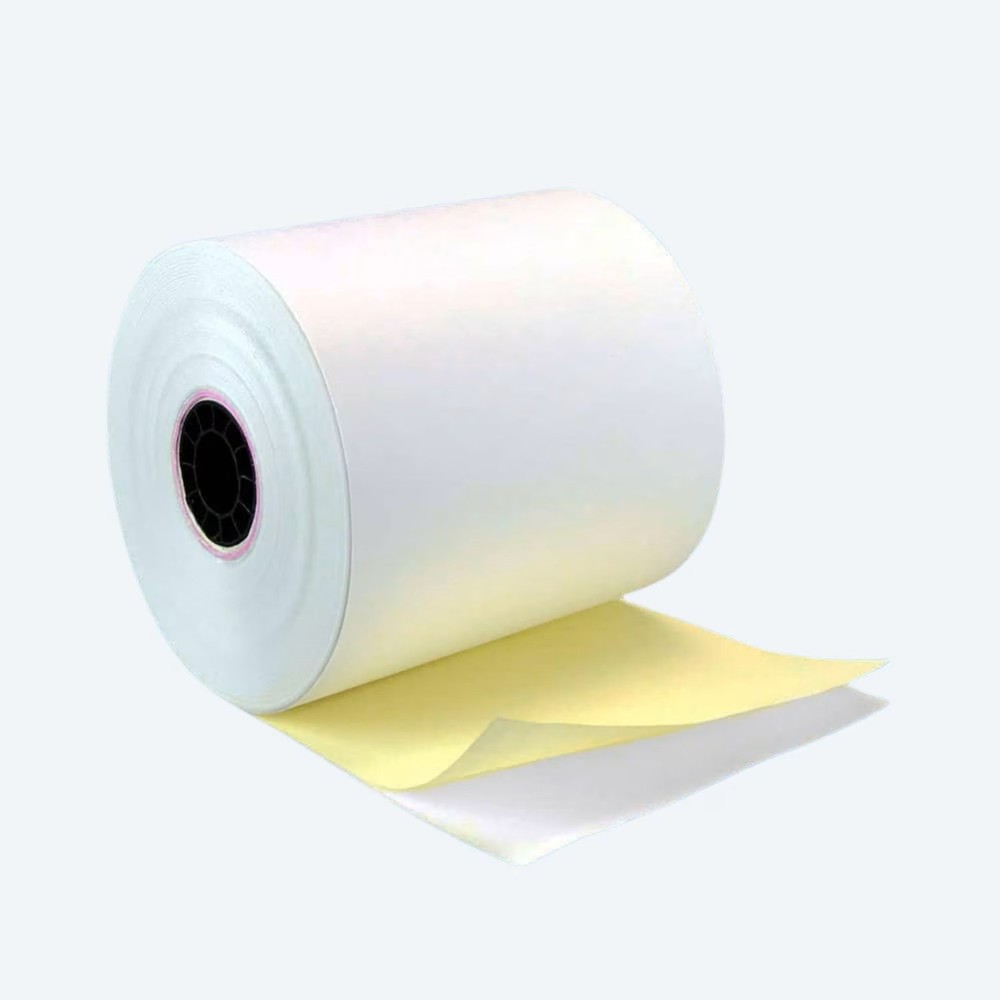 Watson Distributing 3″ x 90′ 2-Ply Carbonless Paper Rolls – White/Canary