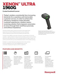 Honeywell Xenon Ultra 1960g Barcode Scanner 1D/2D – USB – 1960GSR-2USB-N – NIB