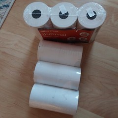 New 2 Packs Of 6 Each (12) Office Depot White Thermal Paper Rolls 2-25″ x 165′