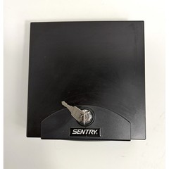 Sentry Locking Cash Box with Removable Tray Black Steel Security Key Lock 2 Keys