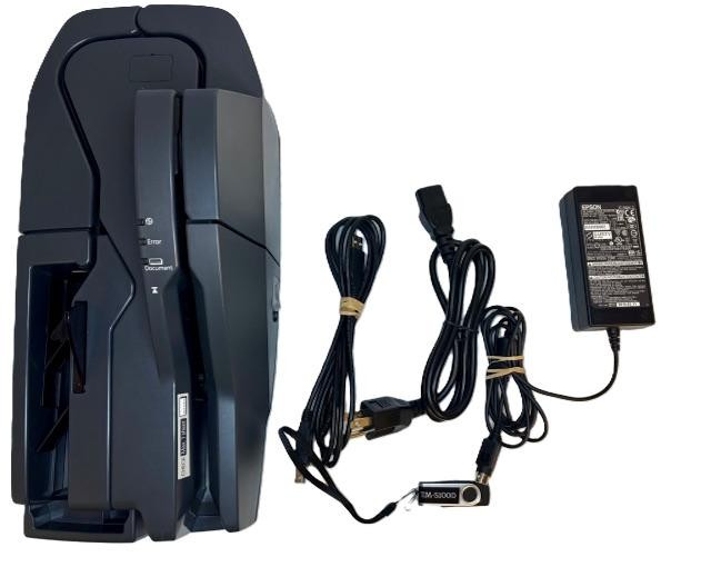 Epson TM-S1000 M236A 511 Single Feed 2-Pocket Check Scanner w/Adapter GRADE A!⚡️