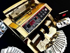 Upromax Gold Money Counter Machine – UV/MG/IR Fake Money Detector & Cash Box …