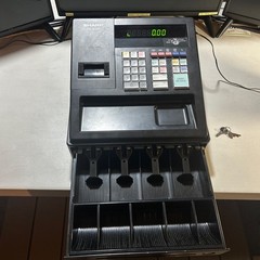Sharp XEA107 Cash Register Black + 2 Keys + Cord (WORKS GREAT)FREE SHIPPING