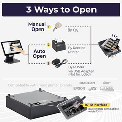 Volcora 13″ Cash Register Drawer for Point of Sale (POS) System with Fully Remov
