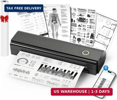 Impresora Termica Portatil Inalámbrica Con Bluetooth 8.5X11 A4 Para Casa Celular