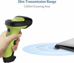 1D Bluetooth Wireless Barcode Scanner Reader Gun With Free Smart Charging Base