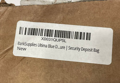 BankSupplies Ultima Blue Dual Pocket Clear Deposit Bags 15W x 20H 100 Pack NEW
