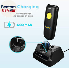 2D Wireless Barcode Scanner Compatible with Bluetooth, Portable USB 1D 2D QR Cod