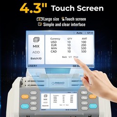 RIBAO MC-40 Mixed Denomination Money Counter, UV MG IR CIS Bill Counter