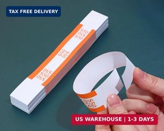 150PCS Self Sealing Cash Currency Straps Money Bands Bill Wrappers Organizer