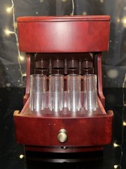 MAGNIF Deluxe Coin Sorter Wood CLASSIC CHERRY Box Lid Tubes Drawers