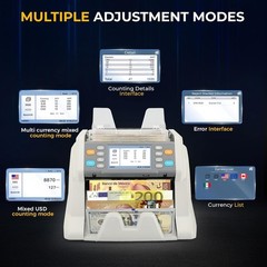 RIBAO MC-40 Mixed Denomination Money Counter, UV MG IR CIS Bill Counter