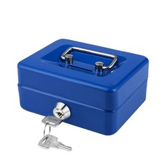 Mini Cash Box with Lock and Slot Small Cash Box with Money Tray Metal Piggy Bank