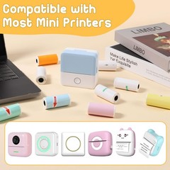 10 Rolls Print Pods Printing Paper, 57 X 25mm Inkless Self-Adhesive Printable…