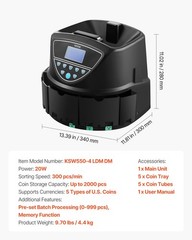 High Speed Coin Sorter With Large Capacity Efficient Easy Operation 2000 Coins