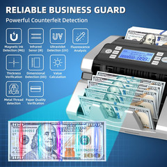 PROFESIONAL Maquina Contadora USD EUR Contador Efectivo Dolares 1300 billetes/mi