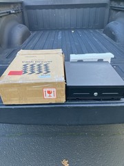 Volcora Black 16 Auto Open Cash Drawer W/ Keys Pre Owned Excellent Condition
