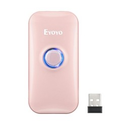 Eyoyo Bluetooth Barcode Scanner Scanning Image USB Wired & 2.4G Pink Used