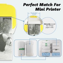 10 Rolls Self-Adhesive Thermal Paper, Glossy Thermal Printer Paper for Mini P…