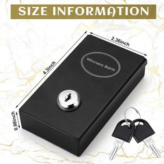 1 Pack Metal Box for Gamblers Pocket Sized Winner Bank Casino Cash Box with 2…