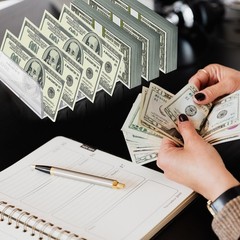 4 Pack Acrylic Money Organizer Cash Trays 7 Sections Clear Dividers Desk Orga…