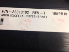 Magtek Excella check scanner USB only PN22310102