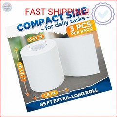 3-Pack Calculator Tape Rolls – Adding Machine Tape 2 1/4 In x 85 ft | Reliable R