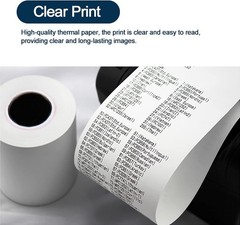80mm Thermal Receipt Paper Rolls Compatible POS Printer 3-1/8 x 119′ 10 Rolls