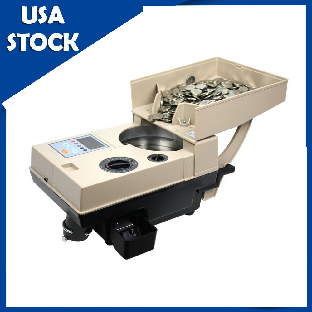 Electric Coin Machine Counter & Sorter Change Money Cash Counting Sorter