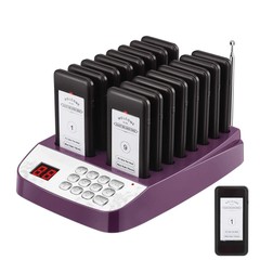 Restaurant Pager System, Wireless Social Distance Restaurant Waiting Buzzer S…
