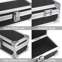Cash Box with Lock, Aluminium Alloy Money Box for Cash Lockable Money Storage Bo