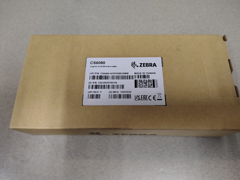 Zebra CS6080-HCKF00BVZWW CS60-HC 2D-Imager Handheld Barcode Scanner. No Battery