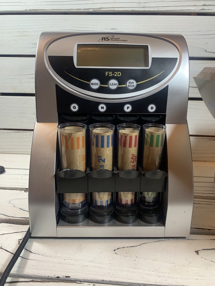 Royal Sovereign Coin Sorter Fast Digital Display FS-2D + Coin Wrappers WORKS!