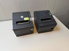 Lot of 2 Epson Thermal Receipt Printers M244A TM-T88V – FOR PARTS – NO ADAPTERS