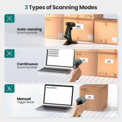 Anyeast Wireless Barcode Scanner with Stand Industrial 1D 2D QR Bluetooth Reader