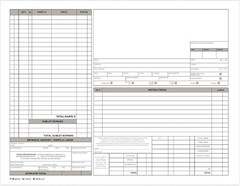 Auto Repair Check 3-Part Carbonless 8.5″ x 11″, White, Black, Pink, Yellow