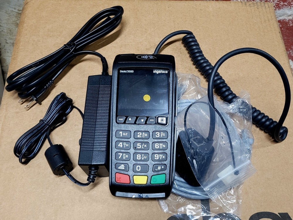 Ingenico Desk/3500 CL/Eth/Mod Credit Card Terminal DES35BA – Unused – CardPointe