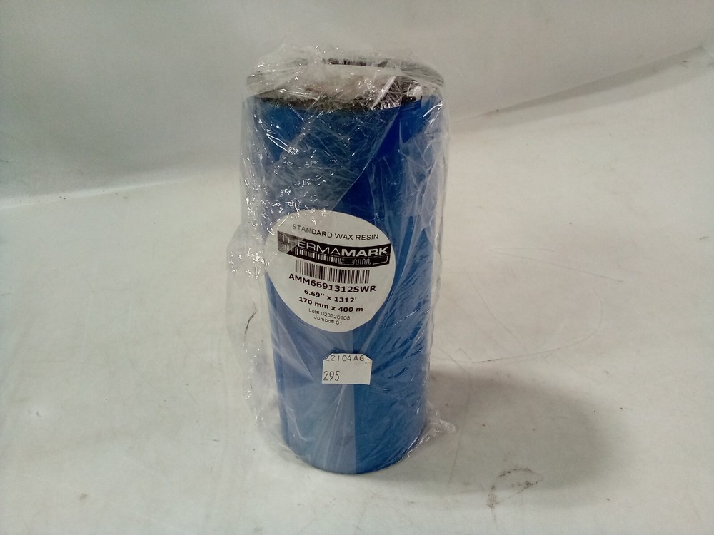 ThermaMark Standard Wax Resin Ribbon, AMM6691312SWR 6.69″ x 1312’/170mm x 400m