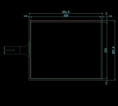 Multi Touch Capacitive Screen 4:3 Panel + USB Controller Kit 17 inch 355*288mm