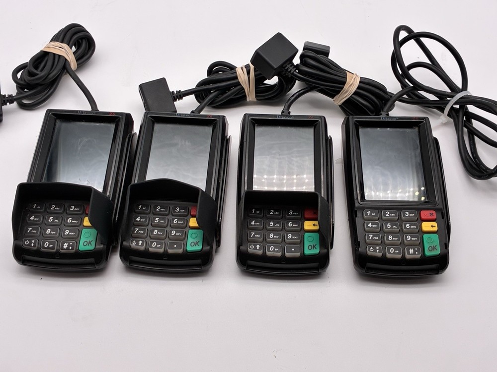 Lot of 4 Dejavoo Z6 Credit Card Terminals POS Machines For Parts Repair Locked